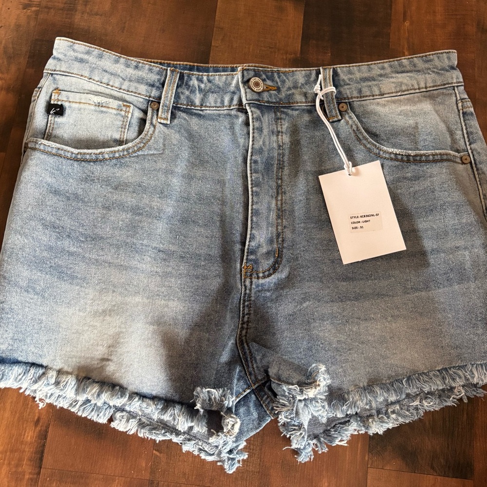 KanCan Denim Frayed Hem Women's Shorts